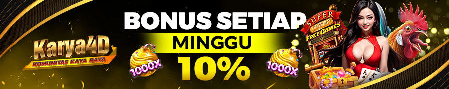 Bonus Cashback Mingguan KARYA4D